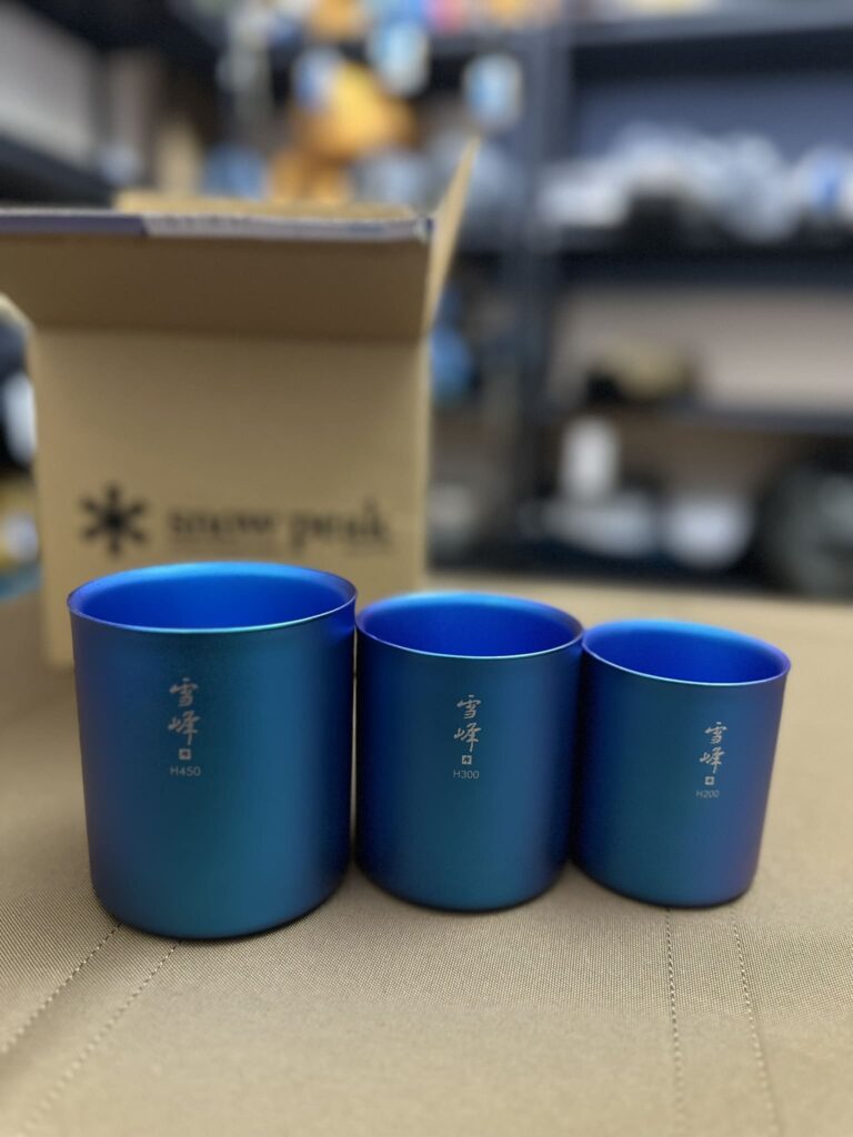 Ly Snow Peak Titanium Blue Stacking Mug TW-124-EC 