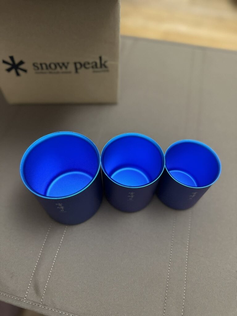 Ly Snow Peak Titanium Blue Stacking Mug TW-124-EC 