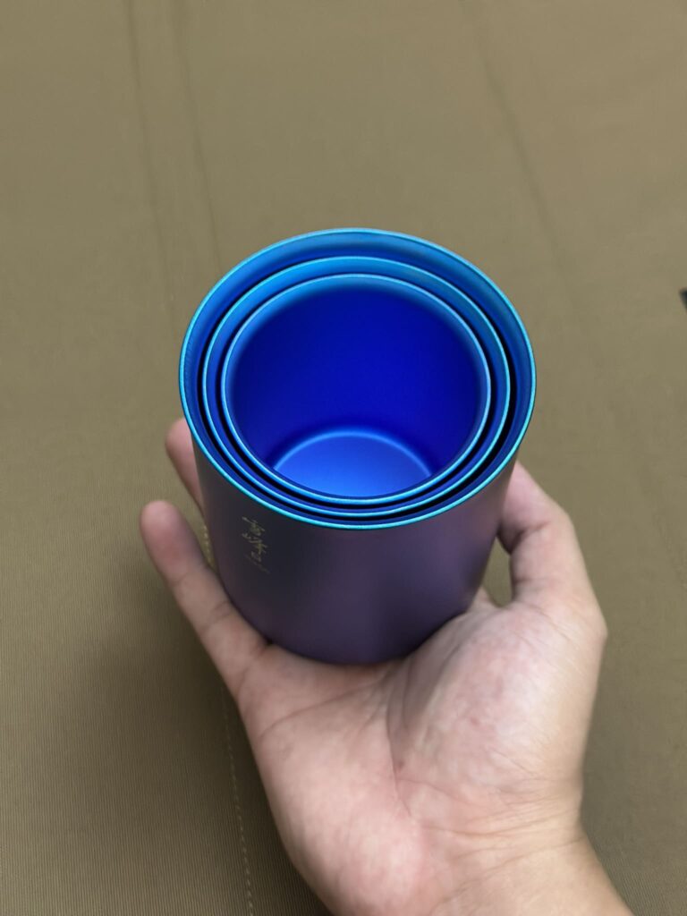 Ly Snow Peak Titanium Blue Stacking Mug TW-124-EC 