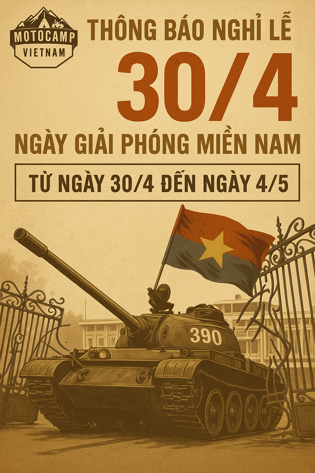 Thông Báo Nghỉ Lễ 30/4 Giải Phóng Miền Nam