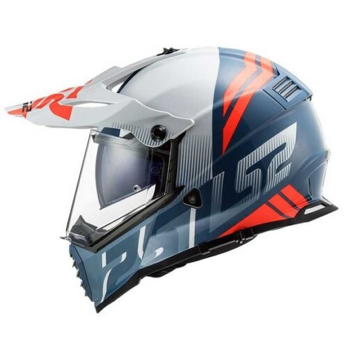 mu fullface ls2 helmets blaze sprint adventure motorcycle helmet whiteredgray 436b 112 1