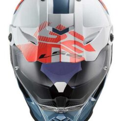 mu fullface ls2 helmets blaze sprint adventure motorcycle helmet whiteredgray 436b 112 2