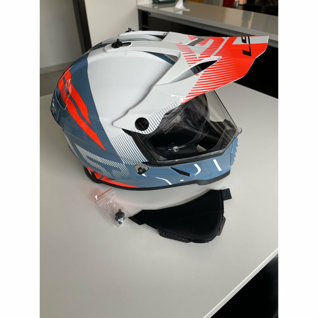 Mũ Fullface LS2 Helmets Blaze Sprint Adventure Motorcycle Helmet (White/Red/Gray) (436B-112)