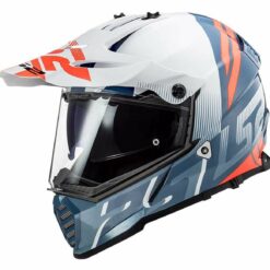mu fullface ls2 helmets blaze sprint adventure motorcycle helmet whiteredgray 436b 112 6