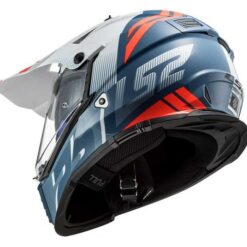 mu fullface ls2 helmets blaze sprint adventure motorcycle helmet whiteredgray 436b 112 7