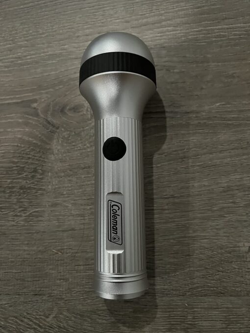 den pin coleman classic 650 lumens rechargeable led flashlight silver 4