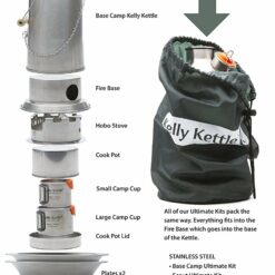 kelly kettle ultimate base camp kit 54oz large stainless steel 3