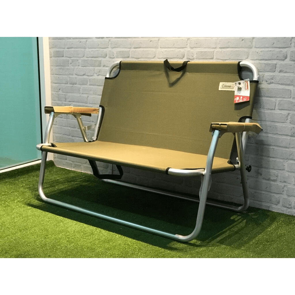 ghe doi coleman relax folding bench olive