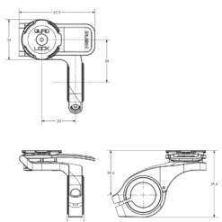 kep dien thoai xe dap quad lock out front mount 7