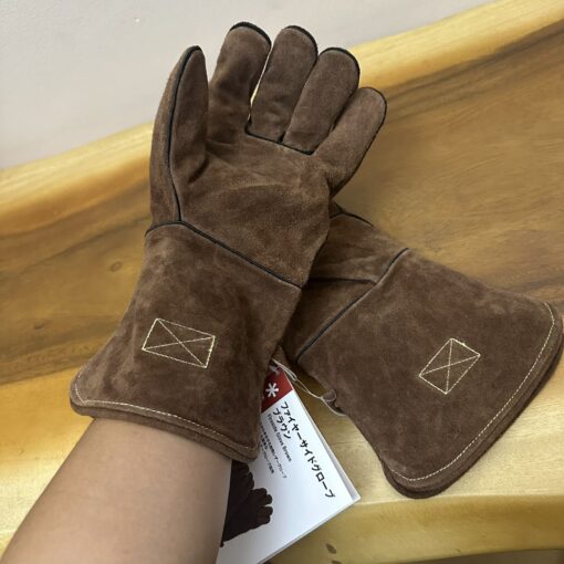 gang tay cach nhiet snow peak fire side gloves brown 5