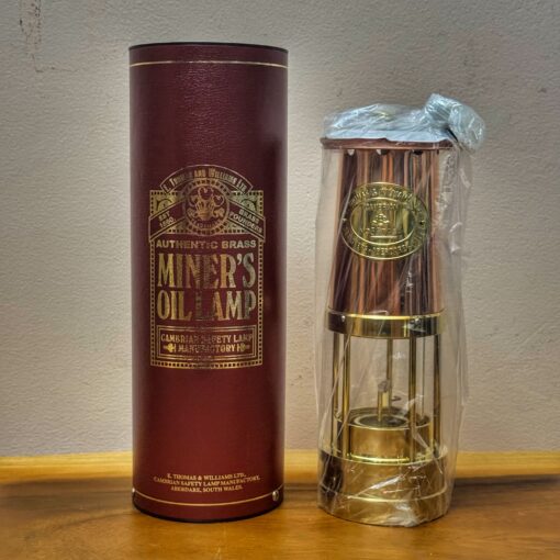 Đèn Dầu Thợ Mỏ E. Thomas & Williams Cambrian Brass Miners Oil Safety Lamp Lantern Wales Made - Hình ảnh 2