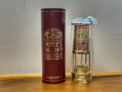 Đèn Dầu Thợ Mỏ E. Thomas & Williams Cambrian Brass Miners Oil Safety Lamp Lantern Wales Made - Hình ảnh 7